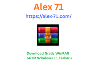 Tampilan antarmuka aplikasi setelah melakukan download gratis winrar 64 bit windows 11 terbaru untuk mengelola file kompresi di PC.