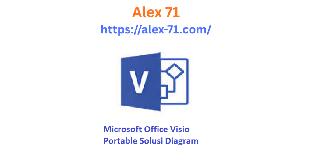Tampilan antarmuka microsoft office visio portable yang menunjukkan pembuatan diagram alir profesional pada perangkat laptop Windows terbaru.