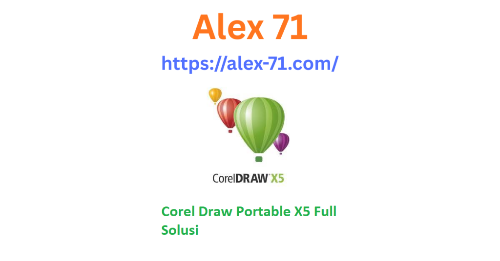 Ilustrasi penggunaan Corel Draw Portable X5 Full untuk membuat desain logo vektor secara instan di laptop.