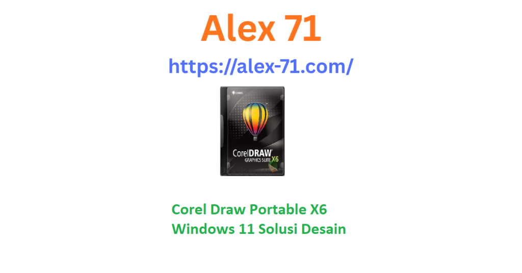 Ilustrasi tampilan antarmuka aplikasi setelah menjalankan corel draw portable x6 windows 11 untuk kebutuhan desain vektor profesional di komputer.