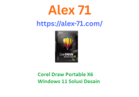 Ilustrasi tampilan antarmuka aplikasi setelah menjalankan corel draw portable x6 windows 11 untuk kebutuhan desain vektor profesional di komputer.