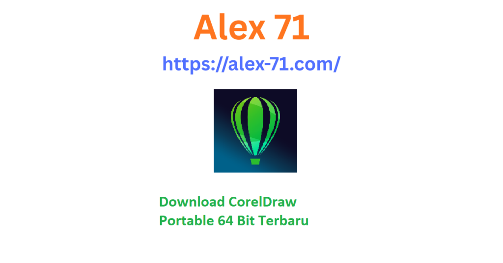 Ilustrasi penggunaan aplikasi download coreldraw portable 64 bit di perangkat laptop tanpa instalasi untuk desain vektor profesional.