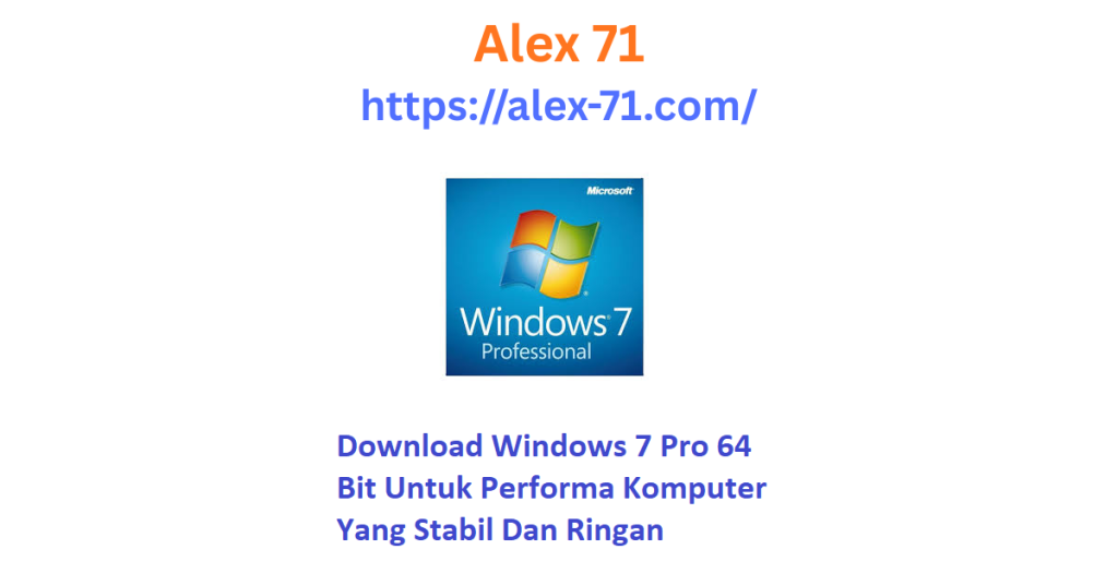 Tampilan desktop klasik setelah pengguna melakukan proses download windows 7 pro 64 bit di perangkat laptop lama dengan sangat lancar.