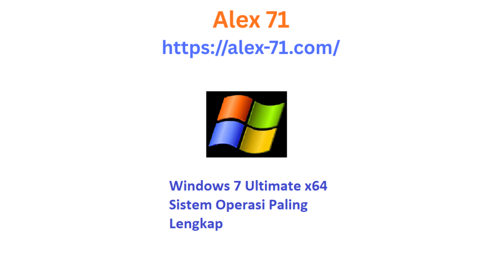Tampilan desktop utama setelah melakukan instalasi Windows 7 Ultimate x64 di perangkat komputer.