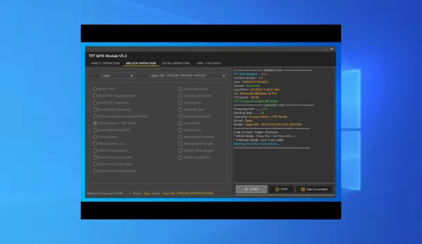 TFT MTK Module Tool