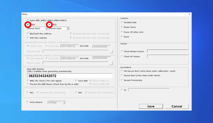 WriteIMEI Tool